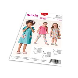 Střih Burda 9438 - Dětské jednoduché šaty
