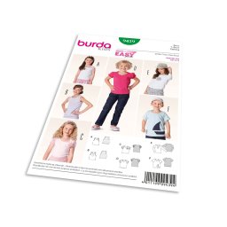 Střih Burda 9439 - Dětské jednoduché tílko, tričko