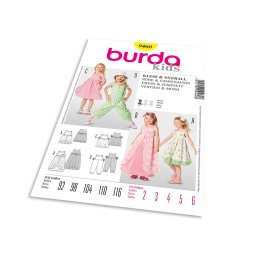 Střih Burda 9460 - Dětské šaty, overal