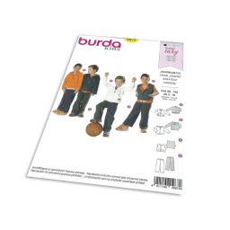 Střih Burda 9672 - Mikina, mikina s kapucí, vestička, tepláky