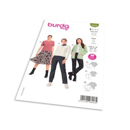 Střih Burda 6053 - Propínací svetr, kardigan
