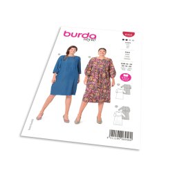 Střih Burda 6058 - Šaty pro plnoštíhlé