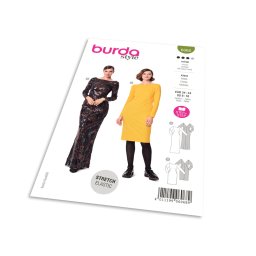 Střih Burda 6068 - Pouzdrové šaty s výstřihem na zádech, plesové šaty
