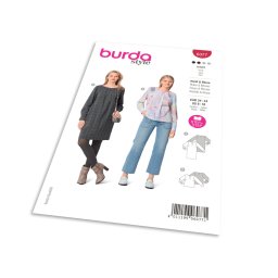 Střih Burda 6077 - Balonové šaty, halenka