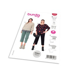 Střih Burda 6098 - Volné tričko se 3/4 rukávem pro plnoštíhlé