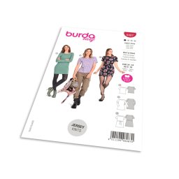 Střih Burda 6087 - Tričko s lodičkovým výstřihem, tričkové šaty