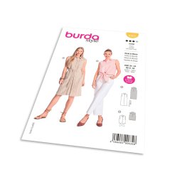 Střih Burda 6003 - Košilové šaty, košile bez rukávů
