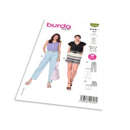 Střih Burda 6015 - Džíny "mrkváče", džínové šortky