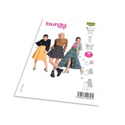 Střih Burda 6027 - Sukně s gumou v pase, dlouhá sukně