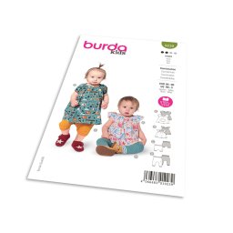 Střih Burda 9239 - Dětské šaty, halenka a tepláčky