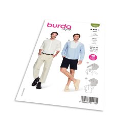 Střih Burda 5895 - Pánská košile, polokošile