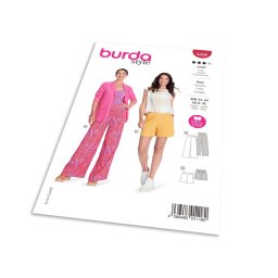 Střih Burda 5898 - Kalhoty se širokými nohavicemi, šortky