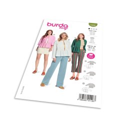 Střih Burda 5906 - Otevřené sako peplum