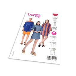 Střih Burda 5925 - Rovné šaty s lodičkovým výstřihem
