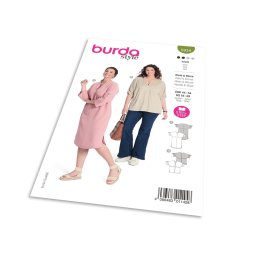 Střih Burda 5934 - Rovné empírové šaty, tunika