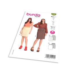 Střih Burda 5936 - Pouzdrová sukně s vysokým pasem