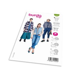 Střih Burda 5855 - Rovný kabát, plyšová bunda