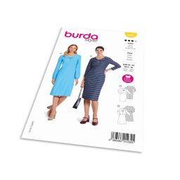 Střih Burda 5861 - Pouzdrové šaty, šaty s detailem mašle