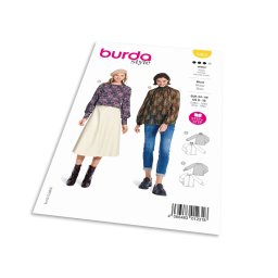 Střih Burda 5862 - Volná halenka s límcem
