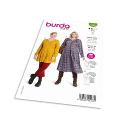 Střih Burda 5865 - Halenkové šaty, tunika