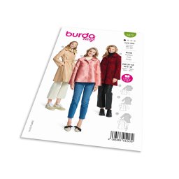 Střih Burda 5872 - Áčkový kabát
