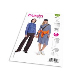 Střih Burda 5879 - Košilové šaty, košile