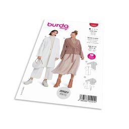 Střih Burda 5883 - Zavinovací kabát, kardigan