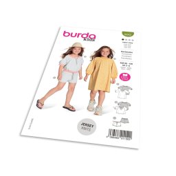 Střih Burda 9242 - Volné šaty, tričko a šortky pro dívky