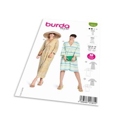 Střih Burda 5816 - Empírové šaty, volné šaty, maxi šaty