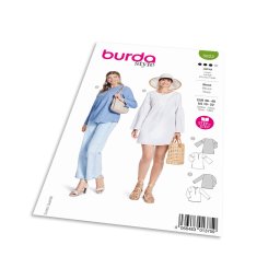 Střih Burda 5822 - Tunikové šaty s knoflíky, tunika