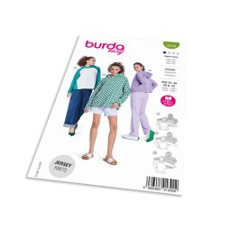 Střih Burda 5828 - Volná mikina s kapucí