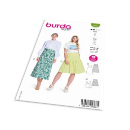 Střih Burda 5837 - Dlouhá sukně, sukně s volánem