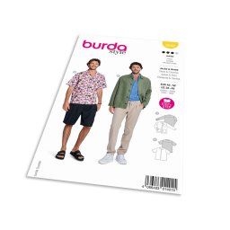 Střih Burda 5842 - Pánská košile, pánská svrchní košile, lněná košile