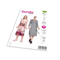 Střih Burda 5844 - Zavinovací šaty