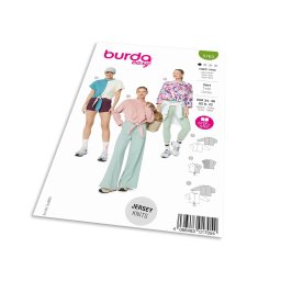 Střih Burda 5763 - Volné tričko se zavazováním na uzel, mikina
