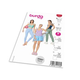 Střih Burda 5765 - Funkční top, sportovní tílko, podprsenkový top