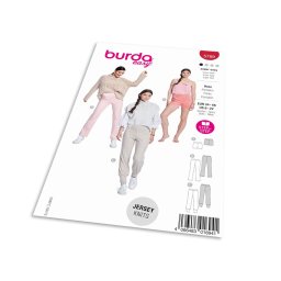 Střih Burda 5789 - Žerzejové kalhoty, teplákové kalhoty, plyšové šortky