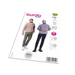 Střih Burda 5791 - Pánská mikina se stojáčkem, fleecová mikina
