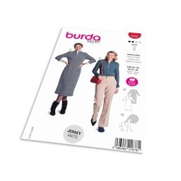 Střih Burda 5792 - Šaty se stojáčkem, žerzejové šaty na zip, košile na zip