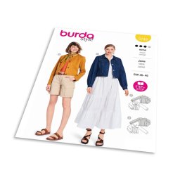 Střih Burda 5749 - Džínová bunda, kabátek, sako