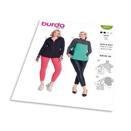 Střih Burda 5691 - Sportovní tričko, funkční bunda na zip