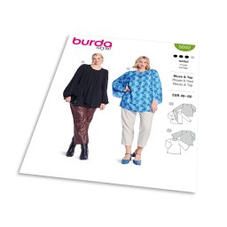 Střih Burda 5692 - Tunika ve stylu 70. let, volná halenka, dvouvrstvá halenka