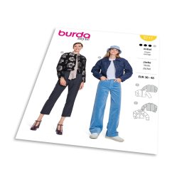 Střih Burda 5711 - Krátká bunda, džínová bunda, krátké sako se skrytým zapínáním