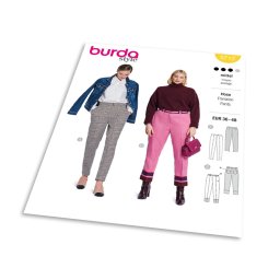 Střih Burda 5712 - Kalhoty s puky, elegantní úzké kalhoty
