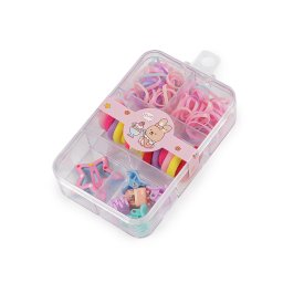 Mini gumičky, skřipce a pukačky do vlasů, barva 3 mix