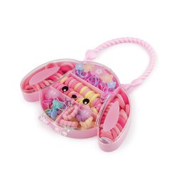 Mini gumičky a sponky do vlasů v boxu, barva 2 mix pejsek