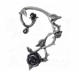 náušnice ALCHEMY GOTHIC - Black Rose Earwrap - E410