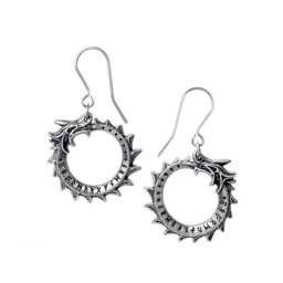 náušnice ALCHEMY GOTHIC - Jormungand - Pewter - E440