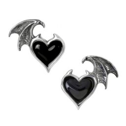 náušnice ALCHEMY GOTHIC - Black Soul - Pewter - E444