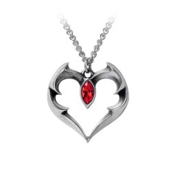 obojek ALCHEMY GOTHIC - Bat Heart - Pewter - P900
